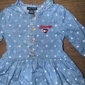 Tommy Hilfiger Denim Dress Shirt Girls 18M
